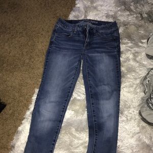 American eagle stretchy skinny jeans size 2 long